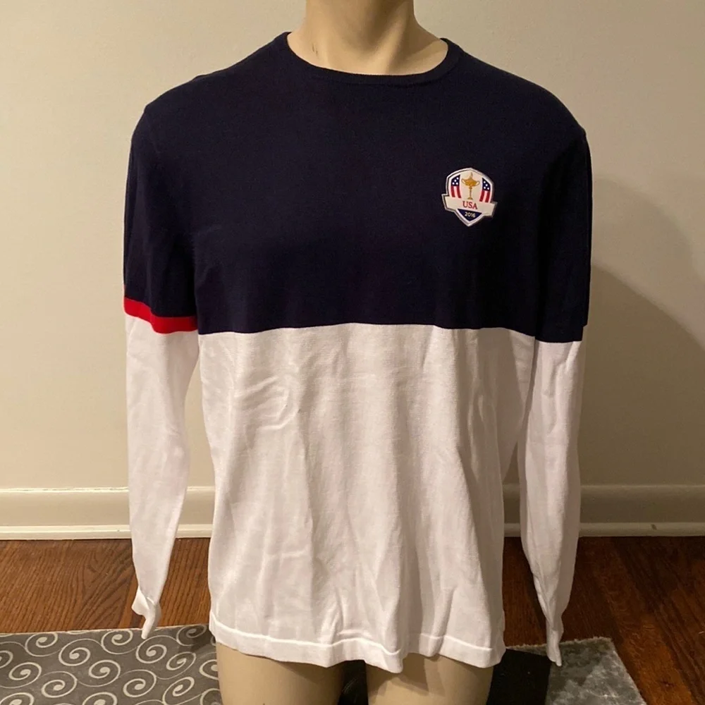 NWT RLX Ralph Lauren Men’s Extra Large USA Golf 2016 Ryder Cup Pullover Sweater